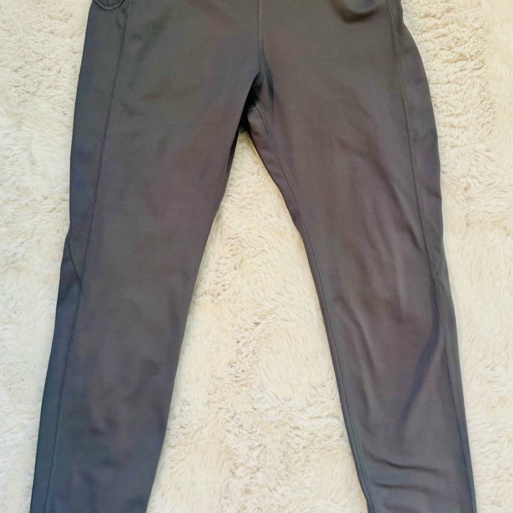 Body NV Women's Gray Zip-Up Athletic Top and Leggings Set - Picture 10 of 15